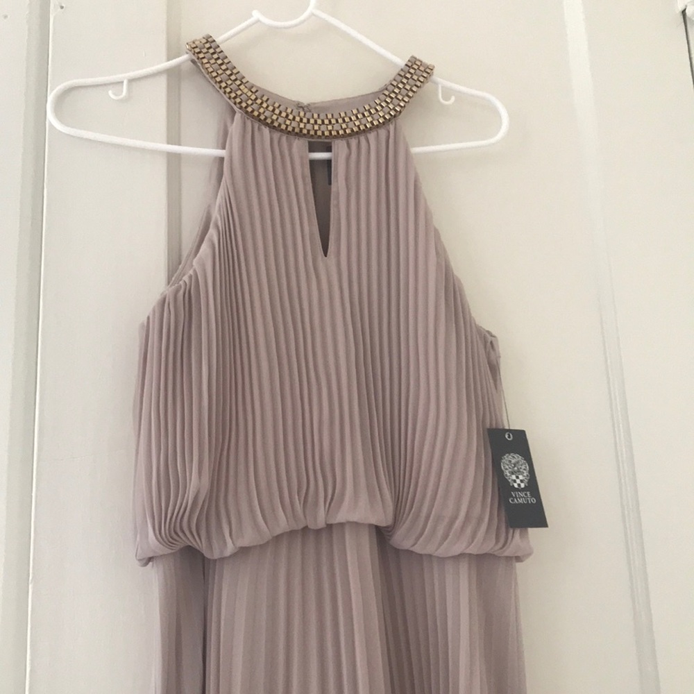 Champagne floor length dress